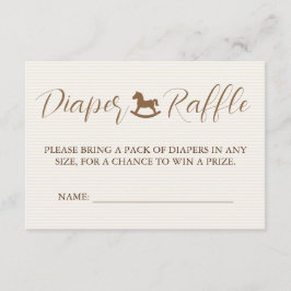 Tarjeta De Recepción Baby Clothesline Baby Shower Striped Diaper Raffle