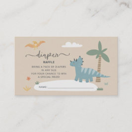 Tarjeta De Recepción Baby Dino Hatching Pronto Diaper Raffle Card
