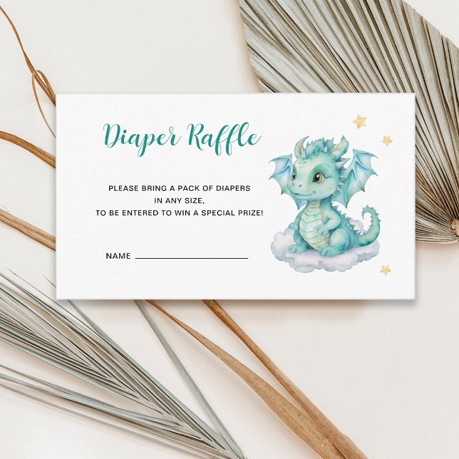 Tarjeta De Recepción Baby Dragon Diaper Raffle (Subido por el creador)