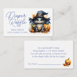 Tarjeta De Recepción Baby Dragon Halloween Baby Shower Diaper Raffle
