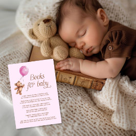 Tarjeta De Recepción Baby Girl Pink Teddy Bear Boys para bebé