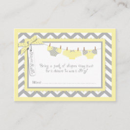 Tarjeta De Recepción Baby Girl Tutu Diaper Raffle Ticket