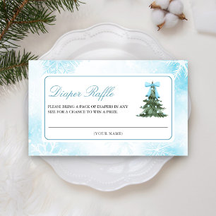 Tarjeta De Recepción Baby hace frío afuera Pajarita Azul Sorteo de paña