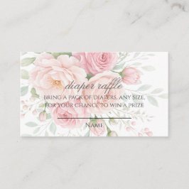 Tarjeta De Recepción Baby in bloom diaper raffle baby shower game