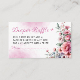 Tarjeta De Recepción Baby In Bloom Floral Baby ducha diaper raffre
