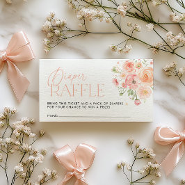 Tarjeta De Recepción Baby in Bloom Floral Baby Shower Diaper Raffle