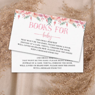 Tarjeta De Recepción Baby in Bloom – Pink Rose Garden Baby Shower