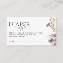 Baby in Bloom Wildflower Baby Shower Diaper Game