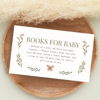 Tarjeta De Recepción Baby in Bloom Wildflower Shower Books for Baby