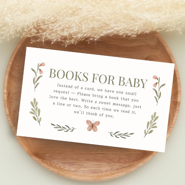 Tarjeta De Recepción Baby in Bloom Wildflower Shower Books for Baby (Minimalist Baby in Bloom Baby Shower Books for Baby)