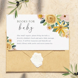 Tarjeta De Recepción Baby in Bloom Yellow Floral Book for Baby