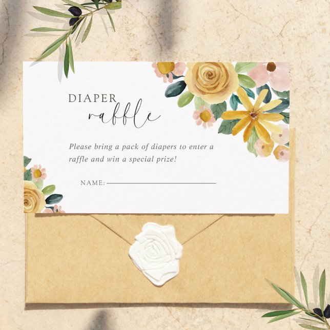 Tarjeta De Recepción Baby in Bloom Yellow Floral Diaper (Subido por el creador)