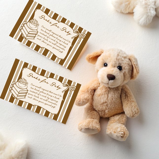 Tarjeta De Recepción Baby is brewing coffee baby shower books for baby (Baby is brewing coffee baby shower books for baby enclosure cards book request cards)