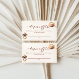 Tarjeta De Recepción Baby Is Brewing Coffee Diaper Raffle Card