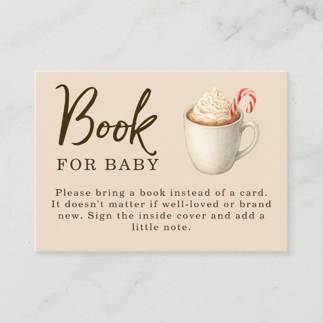 Tarjeta De Recepción Baby, It's Cocoa Outside Baby Shower  (Anverso)