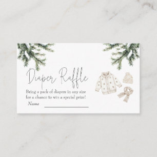 Tarjeta De Recepción Baby It's Cold fuera de Baby Shower Diaper Raffle