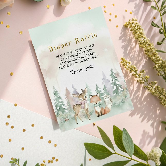 Tarjeta De Recepción Baby It's Cold Outside Diaper Raffle Baby Shower (Subido por el creador)