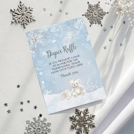 Tarjeta De Recepción Baby It's Cold Outside Diaper Raffle Baby Shower