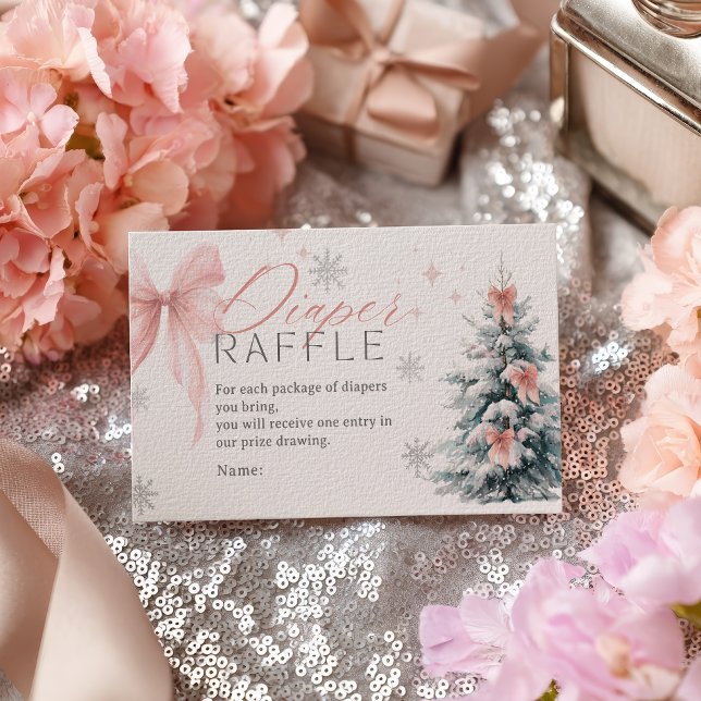 Tarjeta De Recepción Baby it's cold outside Winter Diaper Raffle Shower (Baby it's cold outside Winter Diaper Raffle Shower Enclosure Card)