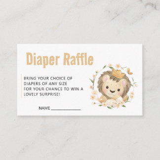 Tarjeta De Recepción Baby Lion king Diaper Raffle Ticket