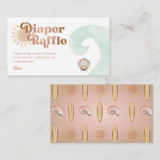 Tarjeta De Recepción Baby on Board Baby Shower Diaper Raffle