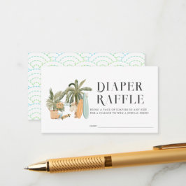 Tarjeta De Recepción Baby on Board Baby Shower Diaper Raffle Ticket
