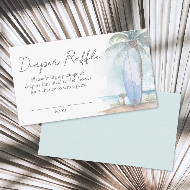 Tarjeta De Recepción Baby On Board Beach Diaper Raffle (Baby On Board Beach Diaper Raffle Enclosure Card)