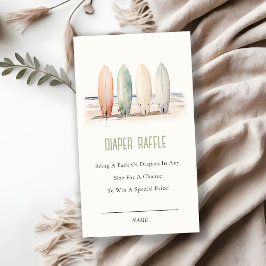 Tarjeta De Recepción Baby On Board Diaper Raffle Baby Shower