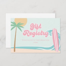 Tarjeta De Recepción Baby on Board Surfing Baby Shower Registry
