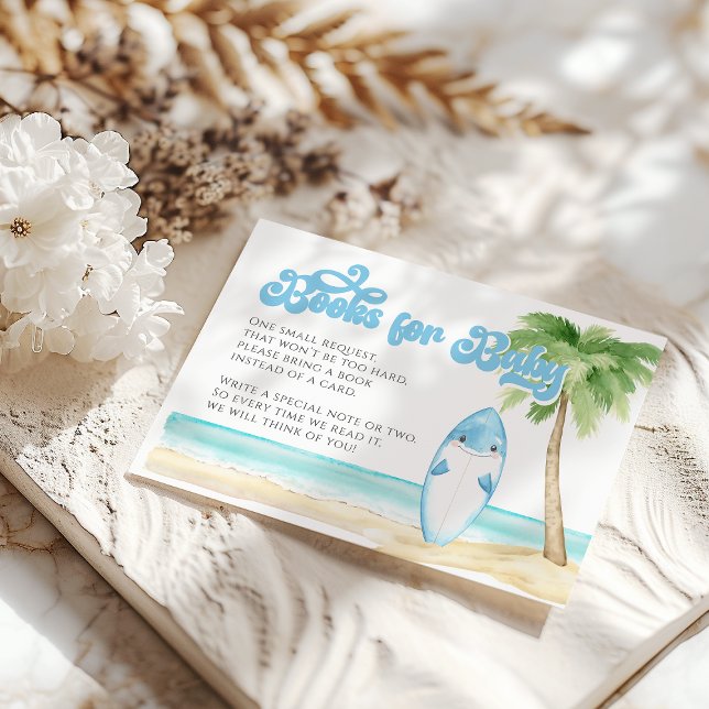 Tarjeta De Recepción Baby on Board Surfing Boy Baby Shower Books (Subido por el creador)