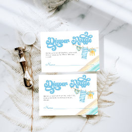 Tarjeta De Recepción Baby on Board Surfing Boy Baby Shower Diaper