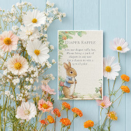 Tarjeta De Recepción Baby Peter Rabbit Garden Diaper Raffle