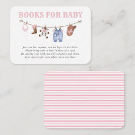 Tarjeta De Recepción Baby PinkLittle Cowgirl Books for Baby