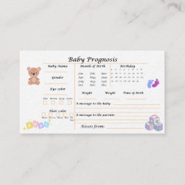 Tarjeta De Recepción Baby Prognosis