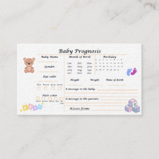 Tarjeta De Recepción Baby Prognosis