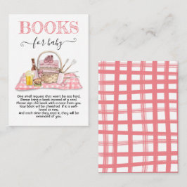 Tarjeta De Recepción Baby Q Barbecue Ducha Pink Books para bebé