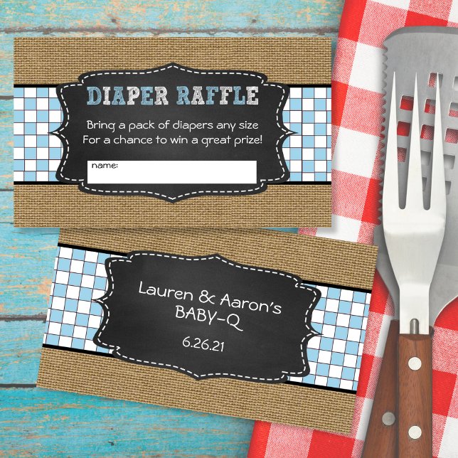 Tarjeta De Recepción Baby Q Diaper Raffle Tickets / ducha de bebé para  (Subido por el creador)