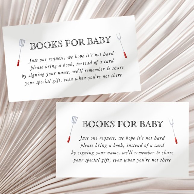 Tarjeta De Recepción Baby-Q Picnic Backyard Baby Shower Books para el b (Subido por el creador)