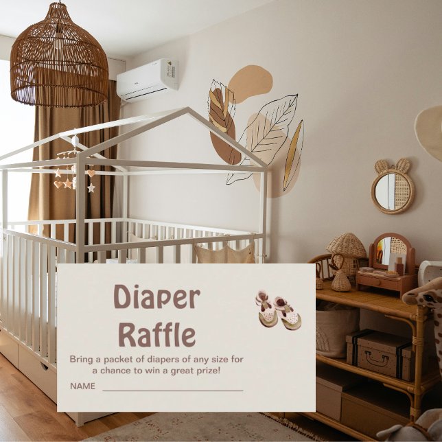 Tarjeta De Recepción Baby Shoes Boy Baby Shower Diaper Raffle Gabinete (Subido por el creador)