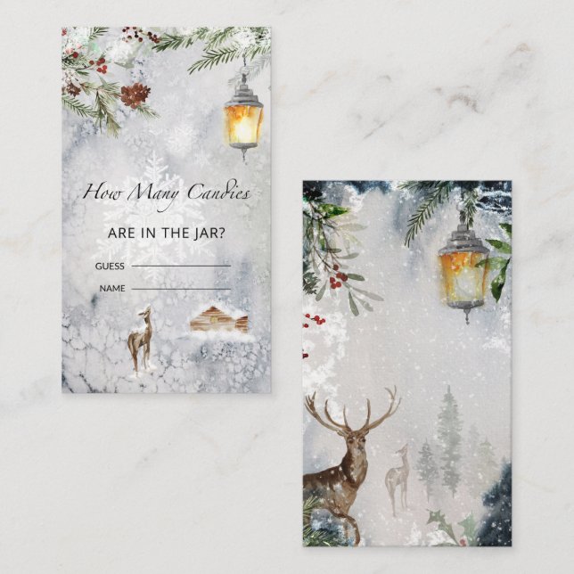 Tarjeta De Recepción Baby Shower Adivinan Cuántos Canales (Anverso / Reverso)