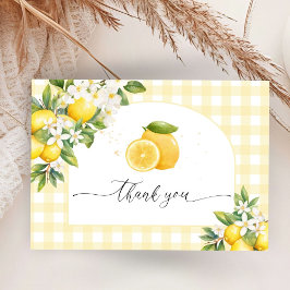 Tarjeta De Recepción Baby Shower amarillo de cítricos limón