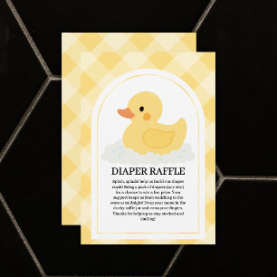 Tarjeta De Recepción Baby Shower amarillo moderno de goma dudoso