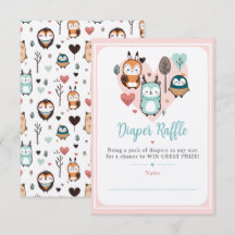 Baby Shower Animales del Bosque | Rifa de Pañales