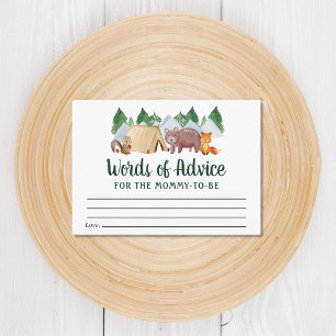Tarjeta De Recepción Baby Shower: Animales Rustic Woodland