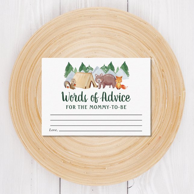 Tarjeta De Recepción Baby Shower: Animales Rustic Woodland (Subido por el creador)