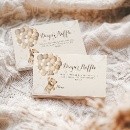 Tarjeta De Recepción Baby Shower Bear Wait Brown Bear Balloon