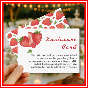 Tarjeta De Recepción Baby Shower Berry Sweet Strawberry
