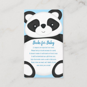 Tarjeta De Recepción Baby Shower Blue Panda Bear