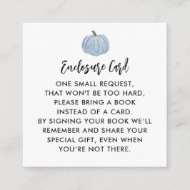 Tarjeta De Recepción Baby Shower Blue Pumpkin Boy