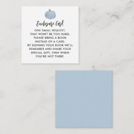 Tarjeta De Recepción Baby Shower Blue Pumpkin Boy